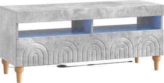 vidaXL Mueble De Tv Led Gris Hormig&oacute;n Madera De Ingenier&iacute;a Vidaxl