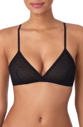 DKNY Heart Mesh Bralette in Black at Nordstrom, Size X-Large