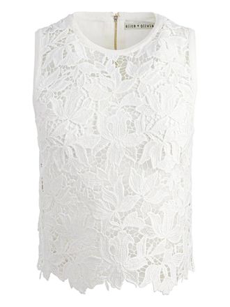 Alice & Olivia Danielle tank top - White