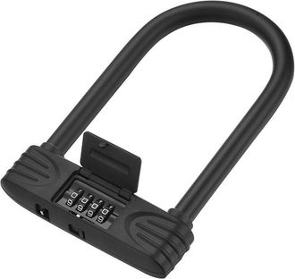 OEM Candado En U Para Bicicletas, Candado De Combinaci&oacute;n De 4 D&iacute;gitos Con Llave Reajustable Para Bicicletas/patinetes/motos/bicicletas/puertas