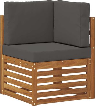 vidaXL Sof&aacute; De Esquina Para Exteriores Madera De Acacia S&oacute;lida Natural Vidaxl