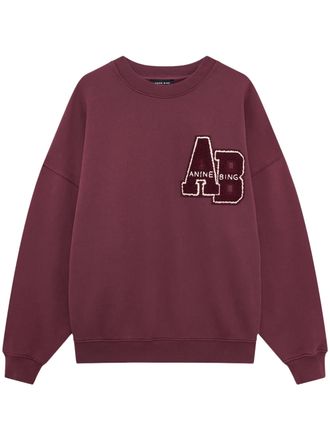 Anine Bing Miles Letterman Crew Neck Sweatshirt
