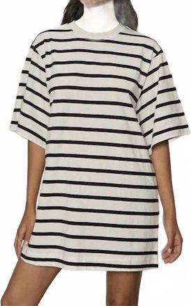 Sanctuary Belle Tee Stripe Dress In Chalk/ Black