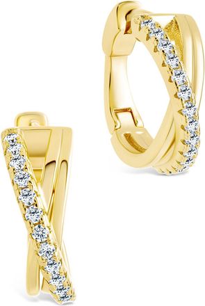 Sterling Forever Juliana CZ Hoop Earrings