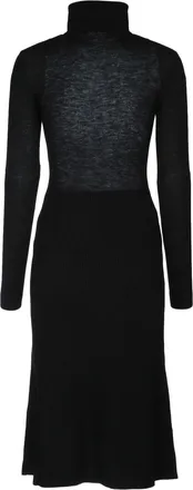 Elisabetta Franchi Womens Midi Dress Black Knit