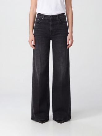 Mother The Roller Sneak High-Waisted Flared Jeans in Cotton Denim