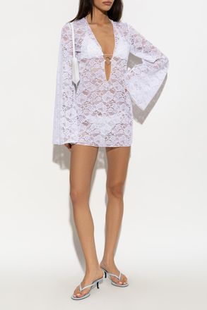Os&eacute;ree Lace Dress, Womens, White