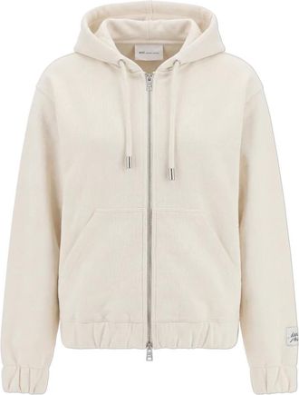 Ami Felpa con zip in cotone - - Sweatshirts & Hoodies - Donna - Beige - 2XS