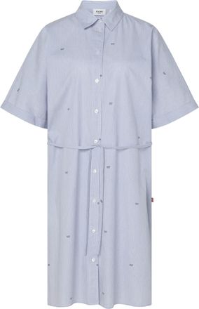 Joop Hemdblusenkleid JOOP JEANS Davinia, Damen, Gr. XL, N-Gr, lt, pastel blau, Web, Obermaterial: 100% Baumwolle, regular fit ca. Mitte Knie, Kleider Hemdb