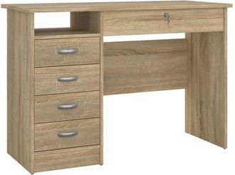 Dmora Scrivania Amor, 4 Cassetti, Materiale Struttura in Legno Nobilitato, 48.5x109.3x75.6h cm Marrone Quercia