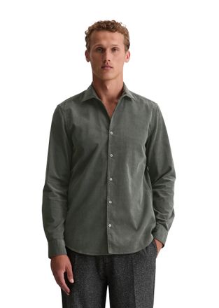 Marc O'Polo Langarmhemd MARC OPOLO, Herren, Gr. XXL, N-Gr, mangrove, Cord, Obermaterial: 100% Baumwolle, regular fit normal, 2-Knopf-Manschette, Hemden Langarmhem