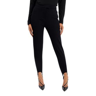 Burberry Black Cotton-blend High-waist Tailored Jodhpur Trousers, Brand Size 4 (US Size 2)