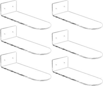OEM 6 Piezas, Zapatero, Zapatero De Pared, Transparente, Estante Para Zapatillas, 207,64 Cm, Acr&iacute;lico, Con Tornillos Y Tubo De Expansi&oacute;n