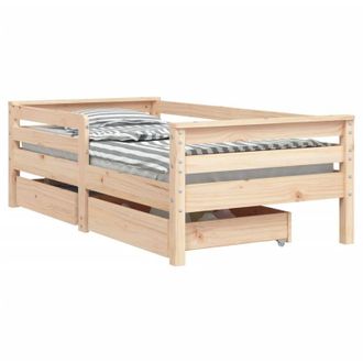 vidaXL Estructura De Cama Para Ni&ntilde;os Con Cajones Madera Pino 70x140 Cm Vidaxl