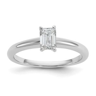 Diamond2Deal 14k Gold 1/2 Ct Certified Lab Grown Diamond Solitare Engagement Ring