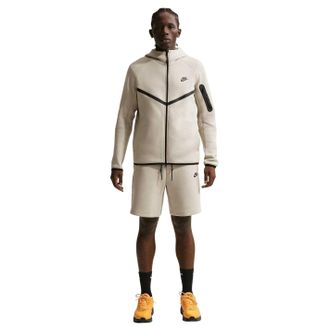 Nike Heren-hoodie met ritssluiting en chevronpatroon (Cr&egrave;me)
