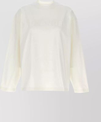 Jil Sander cotton oversized logo print short sleeve t-shirt