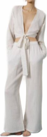 Favorite Daughter Isla Top In Light Khaki Stripe