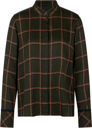 Marc Cain Blusa de Viscosa Estampada - Blouses & Shirts - Mujer - Verde - 2XL