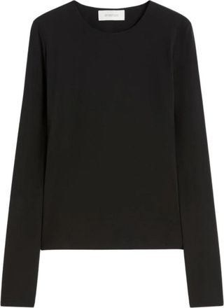 Sportmax Trui met lange mouwen - Dames - Longsleeves - Zwart - L - Spandex - Tops