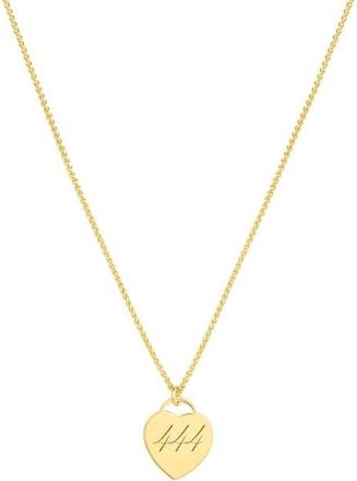 Set & Stones Alice Angel Numbers Necklace in Gold /444 at Nordstrom, Size 18