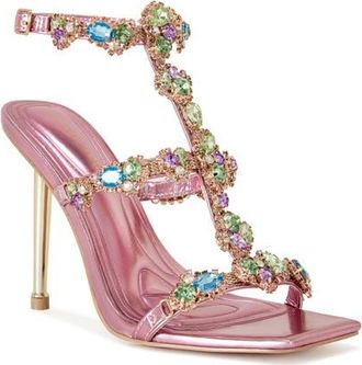 Azalea Wang Khai Ankle Strap Sandal in Pink at Nordstrom, Size 7