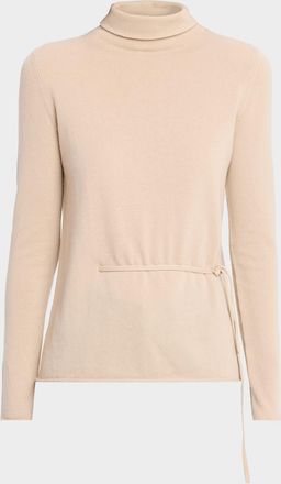 TSE Cashmere Side-Tie Turtleneck