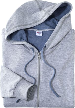 Isa Kapuzensweatjacke ISA BODYWEAR Hoodie, Damen, Gr. XL, melange, Obermaterial: 84% Baumwolle CO. 16% Polyester PES., Sweatjacken Kapuzensweatjacke
