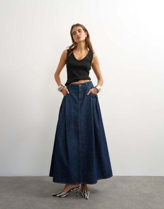 Topshop gonna lunga cocoon blu rock