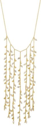 Liv Oliver 18K Plated 15.28 Ct. Tw. Labradorite Cascade Shimmer Necklace