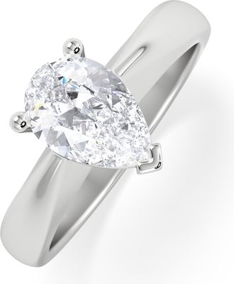 The Diamond Store Naomi Pear Cut Lab Diamond Engagement Ring 1.00ct H/SI in 9k White Gold