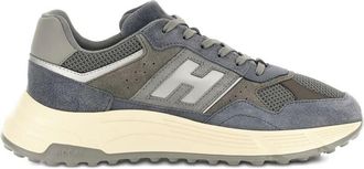 Hogan Hyperlight Leather And Mesh Sneakers Shoes