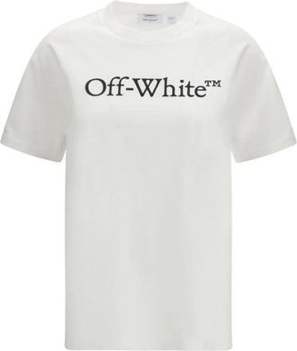 Off-white Big Logo Bookish T-shirt - Dames - T-shirts - Wit - S - Katoen - Tops