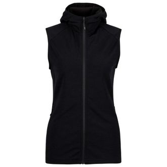 Stoic MerinoFleece270 KuolpaLightSt. Vest Hood Merinogilet f&uuml;r Damen | schwarz