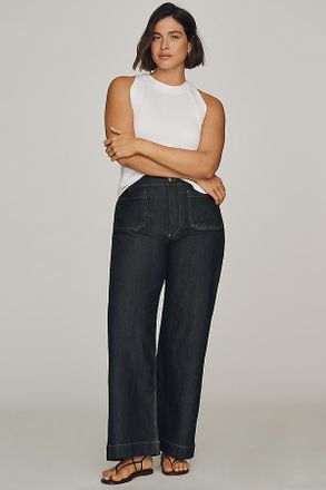 Maeve Colette High-Rise Wide-Leg Full-Length Jeans