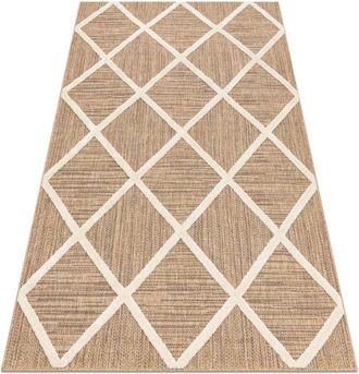 RugsX Rugsx - Spark 0708a Alfombra Beige / Crema - Conducci&oacute;n, Diamantes, Sisal, Estructural Beige 140x190 Cm