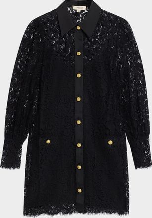 L'agence Sakura Lace Shift Dress