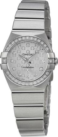 Omega Pre-owned Omega Constellation Diamond Silver Dial Ladies Watch 123.15.24.60.52.001