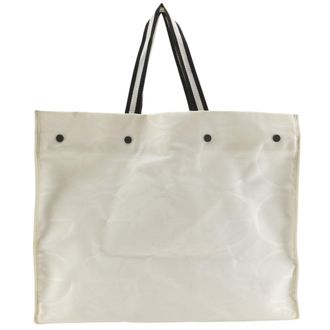 Gucci White Canvas Tote Bag (Pre-Owned)
