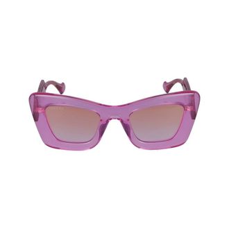Gucci Sunglasses, female, Purple, Size: 49 MM Red Violet Sunglasses Gg1552S Style
