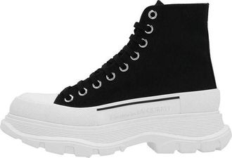 Alexander McQueen (WMNS) Alexander McQueen Tread Slick Lace Up Boot Black White 611706W4MV21070