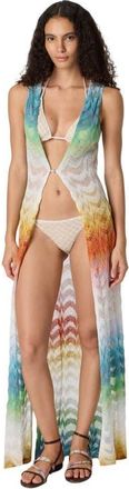 Missoni Long Gilet Cover-up In Shaded Lam&eacute; Viscose in Multicoloured at Nordstrom, Size 44 It