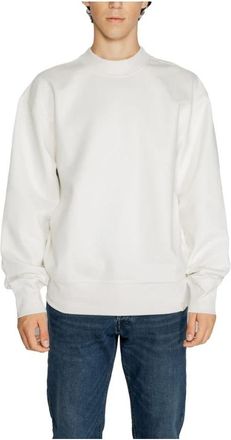 Calvin Klein Jeans Interlock Crew - Heren - Sweatshirts - Wit - 2XL - Katoen - Hoodies & sweatvesten