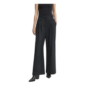 Munthe Wijde broek - Dames - Broeken - Zwart - Maat: XS