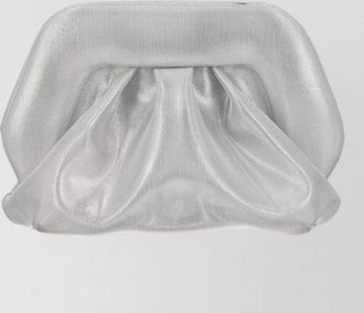 Themoir&egrave; metallic pleated clutch bag detachable strap