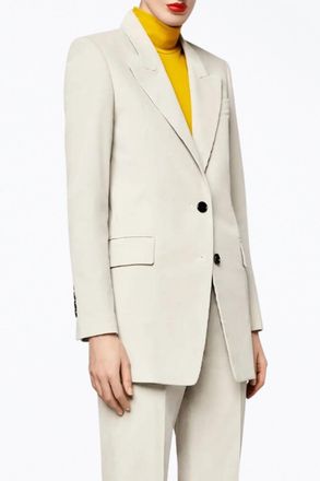 Landscape Single-Breasted Cotton-Corduroy Blazer In Bone