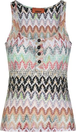 Missoni Patterned Metallic-knit Tank top - Multicoloured 1 - 44 (UK12 / M)