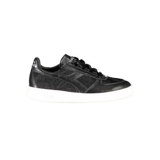 Diadora Black Leather Women Womens Sneaker
