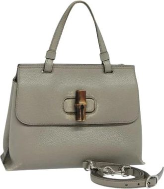 Gucci Pre-owned Handbags, female, Gray, Size: ONE SIZE Pre-owned Vintage Hand Bag