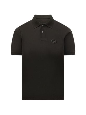 Emporio Armani Black Logo Patch Polo